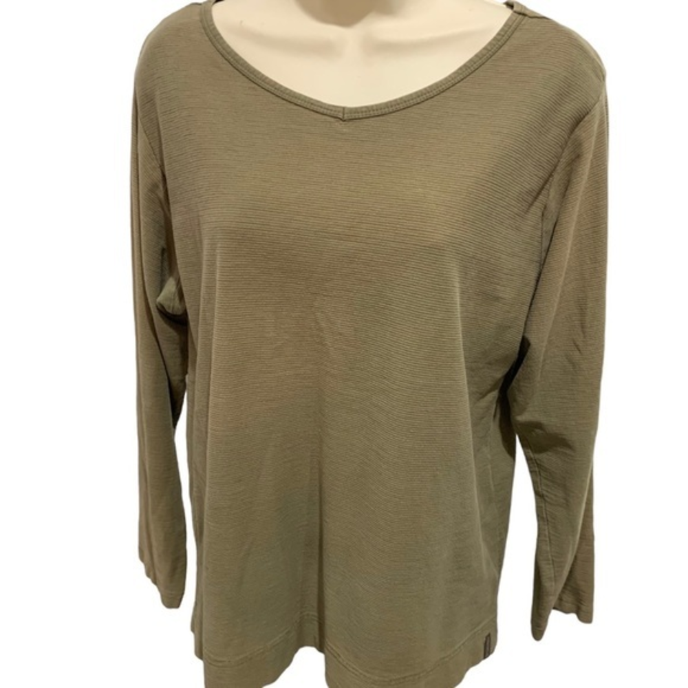 Columbia Women’s Olive Green Long‎ Sleeve V Neck Size XL